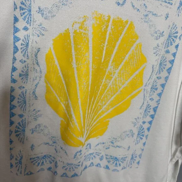 WE THE FREE PEOPLE camden graphic pullover in sea salt combo size M - Picture 5 of 8